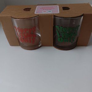 MERRY Vibes Only Drinking Glasses